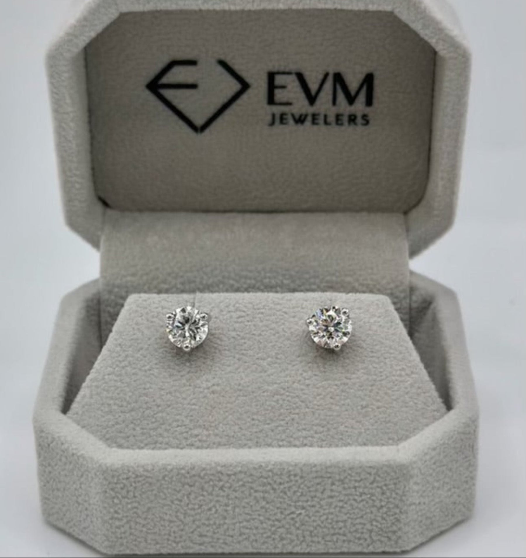 14K White Gold 1.50ctw Lab Grown Round Diamond Studs
