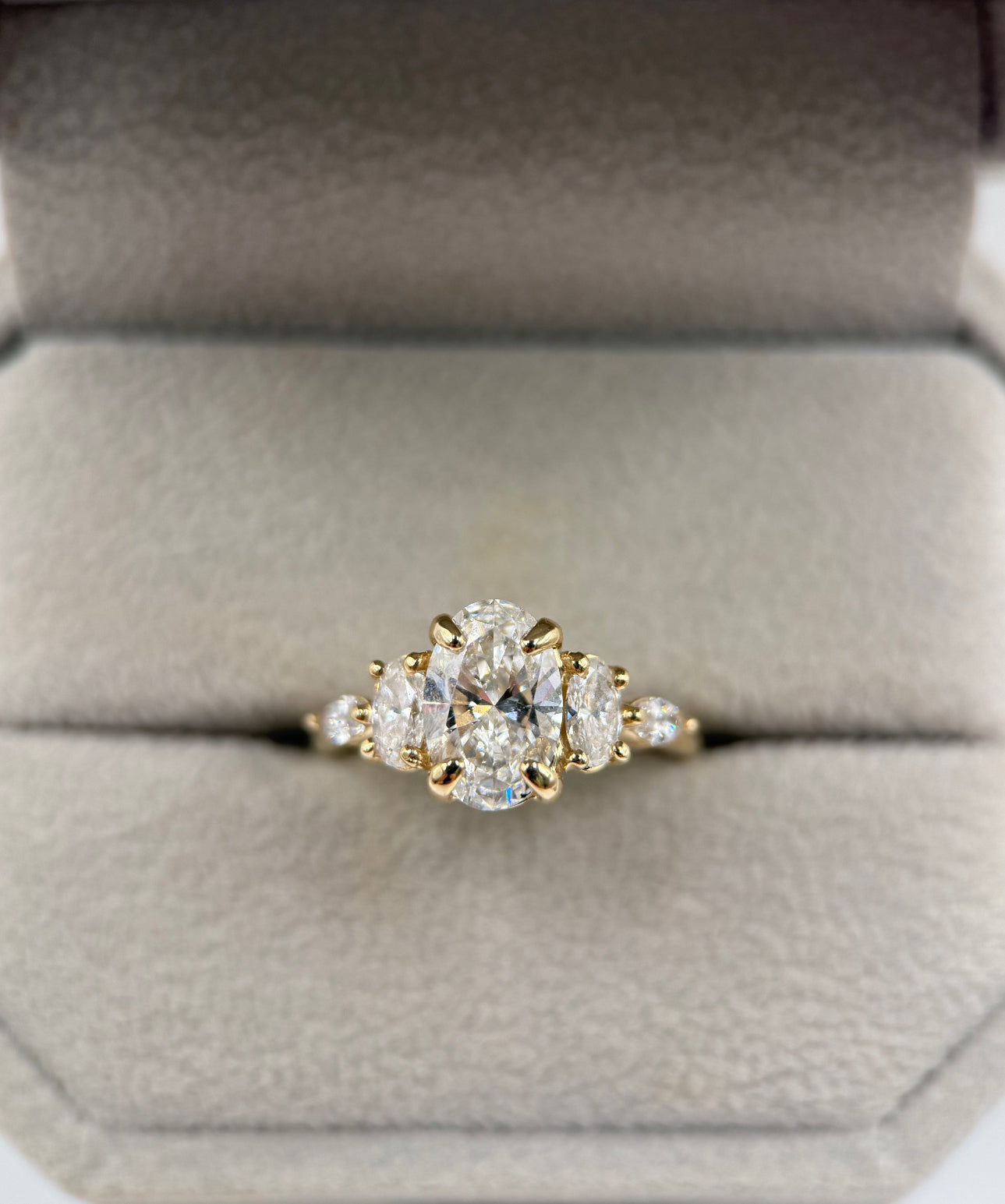 14K Yellow Gold 1.5ct Oval Center Stone