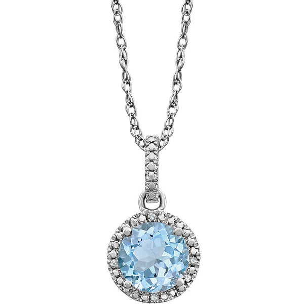 Birthstone Halo Necklace