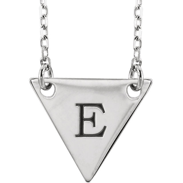 Sterling Geometric Initial Necklace