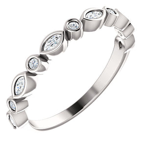 Bezel Marquise-Round Stackable