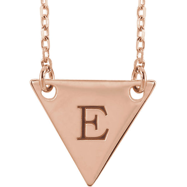 Gold Geometric Initial Necklace