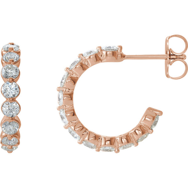 Diamond Hoop Earrings - 1.37 carats