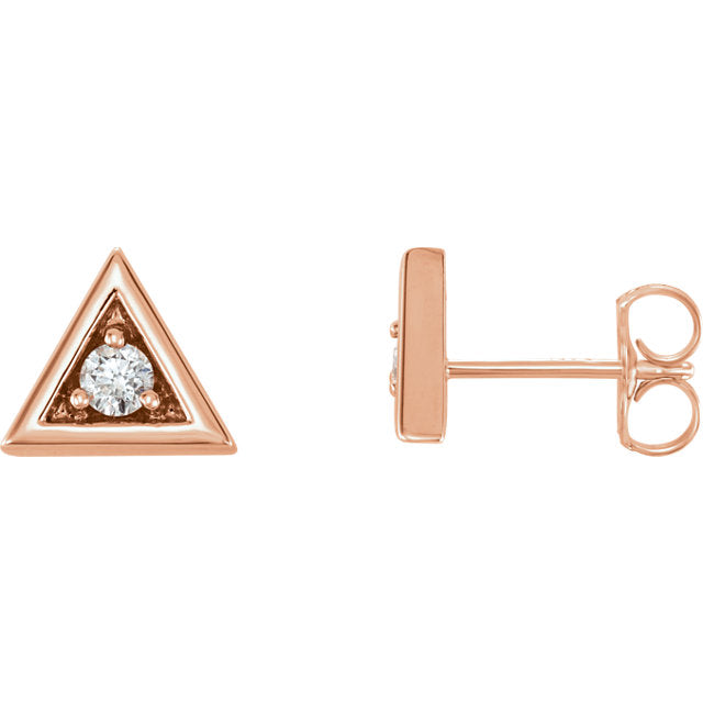 Diamond Triangle Earrings