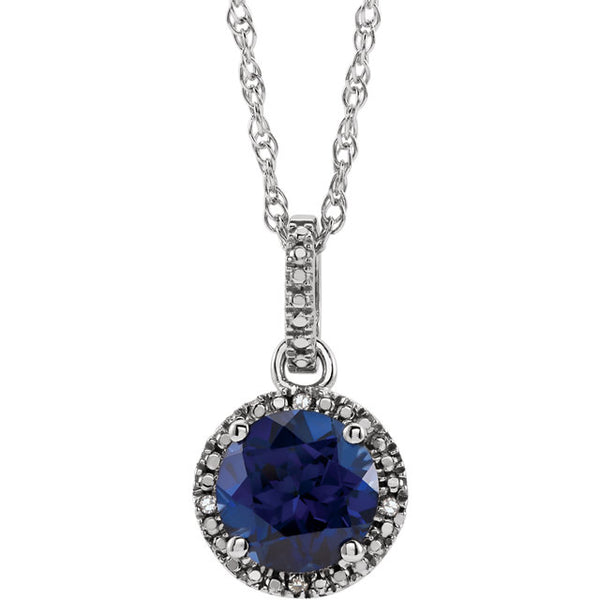Birthstone Halo Necklace