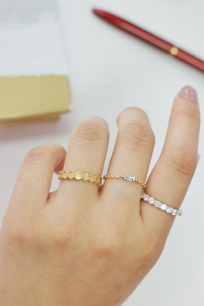 Chain Baguette Ring