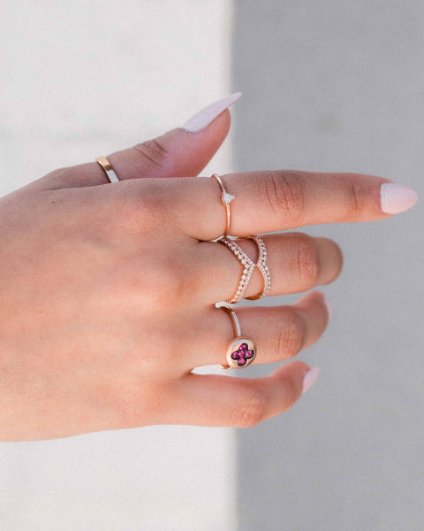 Accented Negative Space Ring