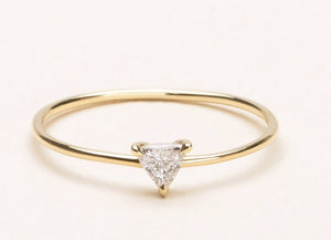 Petite Trillion Diamond Ring